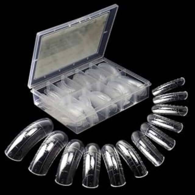 Caixa com 120 Moldes F1 Mandorla para Unhas – Alongamento Gel e Acrílico Profissional