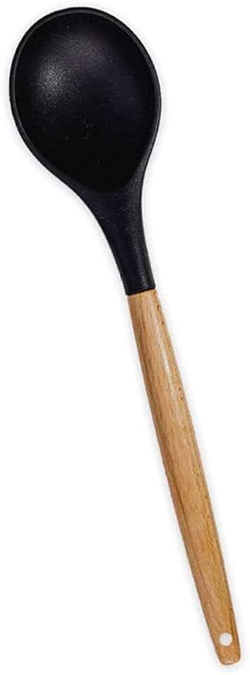 Oikos - Colher de Silicone com Cabo de Madeira Resistente para Cozinha