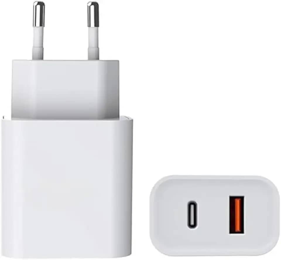 Carregador Universal Ultra Rápido 40W Duo, USB-C e USB-A, Power Delivery, Quick Charge 4.0 – Compatível com Motorola, LG, iPhone e Outros Dispositivos.