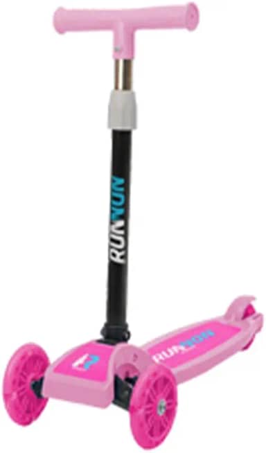 Patinete Infantil Ajustável Rosa Dobrável Rodas LED Antiderrapante Equilíbrio e Lazer