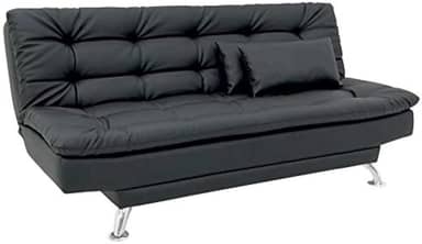 Sofá-Cama 3 Lugares Casal Premium Preto