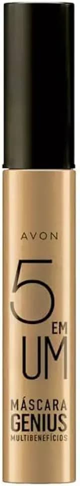 Avon Máscara 5 em 1 para Cílios Genius Multibenefícios, 10ml Preto, Volumizar, Curvar e Alongar