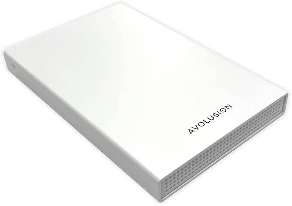 Avolusion HD250U3-WH Disco rígido externo portátil para jogos PS5 de 1 TB, USB 3.0, cor branca (PS5 pré-reformado)