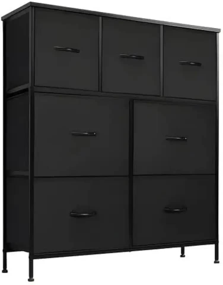 Cômoda Organizadora Decoteam Com 7 Gavetas Multiuso Preto