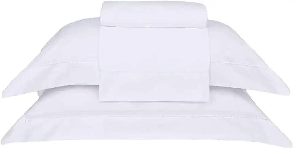 Buddemeyer Jogo de Cama King Cetim 300 Fios Buddemeyer Bud Vision New Colors II 100% Algodão Penteado Branco 4 peças