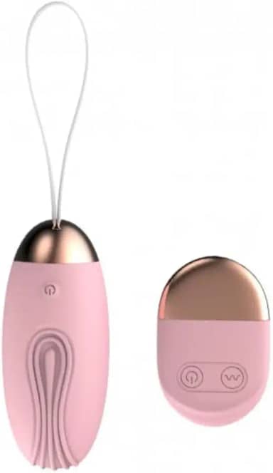 Vibrador Feminino Sem Fio Wireless Com Controle Remoto e 10 Modos de Vibração Carrega Via USB (ROSA)