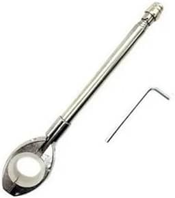 Antena Corta Pipa Cerol Para Guidao 7/8 Moto Inox 7 estágios Spencer Prata