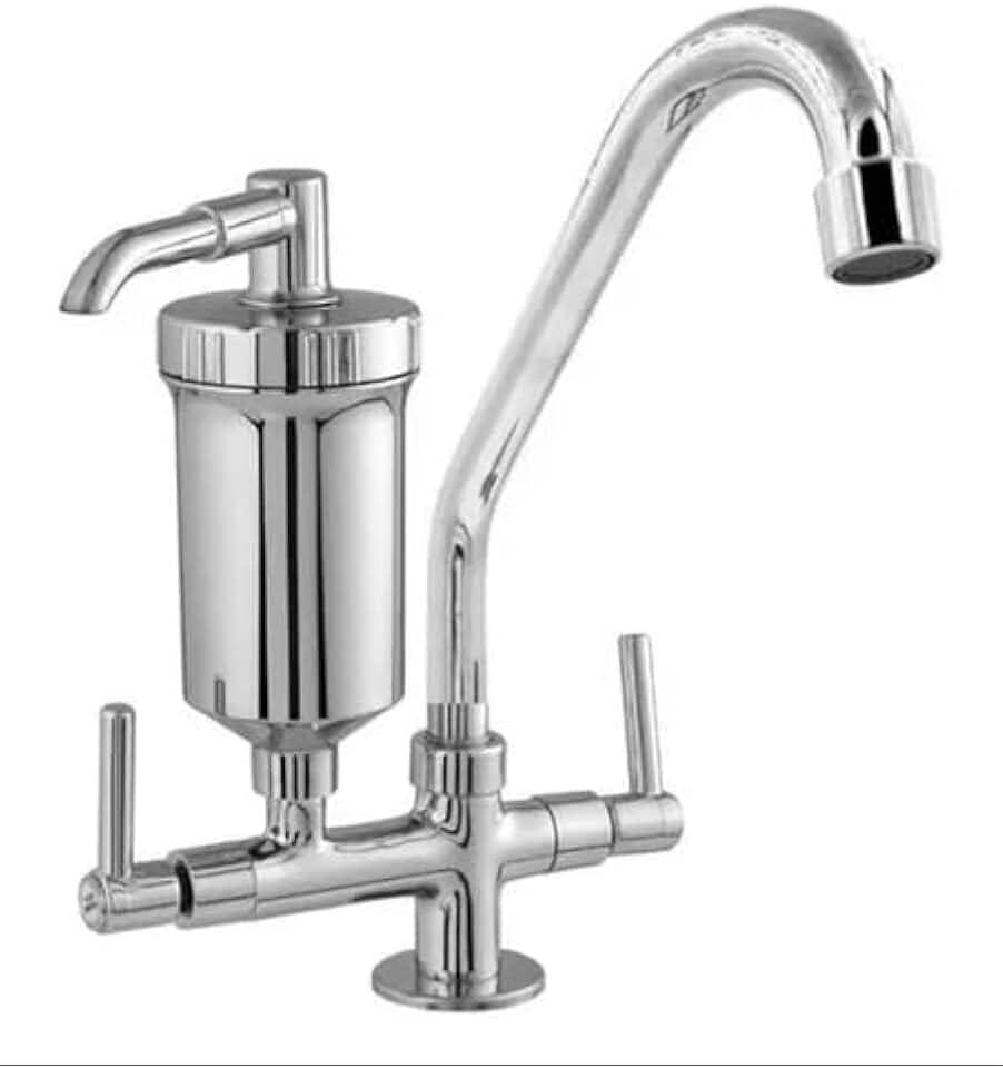 TORNEIRA INOX COM FILTRO LINK CASA PARA COZINHA, BALCÃO, BANCADA, PIA DE COZINHA