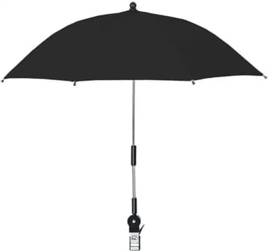 Guarda-sol de Praia 6 hastes Portátil 32 polegadas com Proteção contra Vento e Chuva Clipe Universal Ajustável Cinto Antivento UPF 50 Design Inclinação Multi-Ângulo Poliéster Leve Alta Densidade Compa