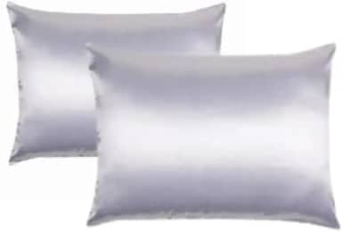 Kit 2 fronhas de cetim seda cabelo cacheado anti frizz (branco)