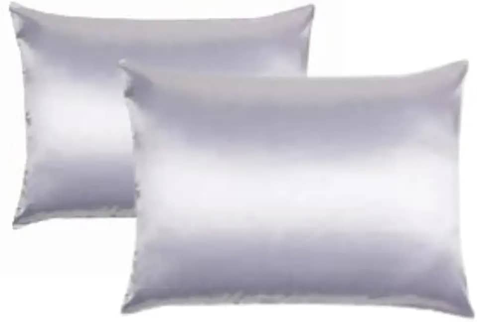 Kit 2 fronhas de cetim seda cabelo cacheado anti frizz (branco)