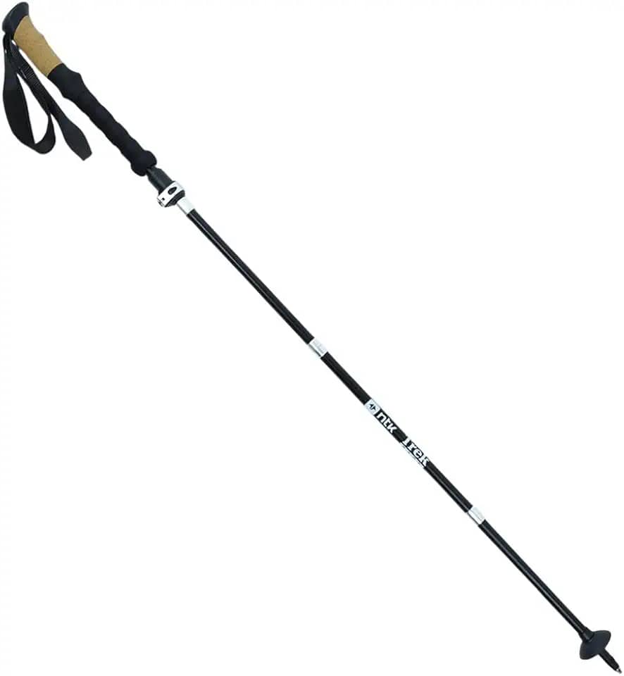 NTK, Bastão de Caminhada TREK RACE Alumínio 7075 135cm Trilhas e Aventuras, Preto