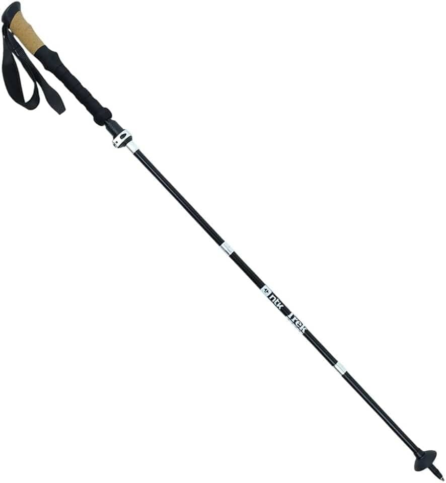 NTK, Bastão de Caminhada TREK RACE Alumínio 7075 135cm Trilhas e Aventuras, Preto