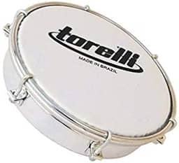 Tamborim c/Corpo Injetado Pele Leitosa Torelli TT 404 Branco