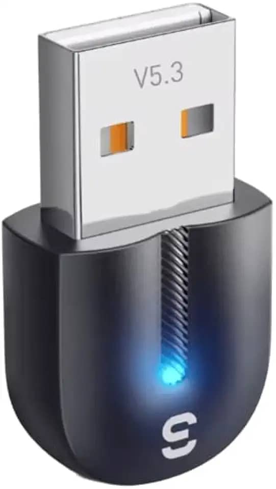 Adaptador Es sager USB Bluetooth Dongle 5.3 Para PC Laptop Alto-Falante Receptor De Áudio