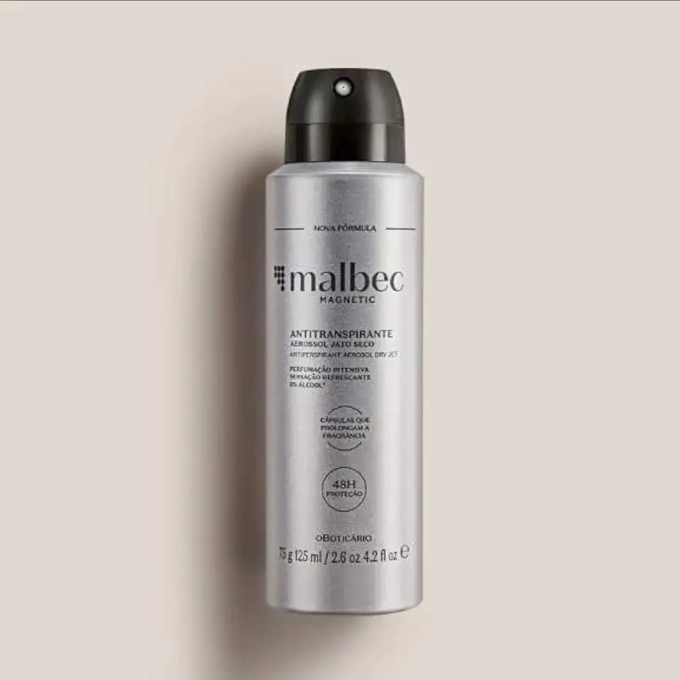 Desodorante Antitranspirante Aerossol Malbec Magnetic 75g/125ml