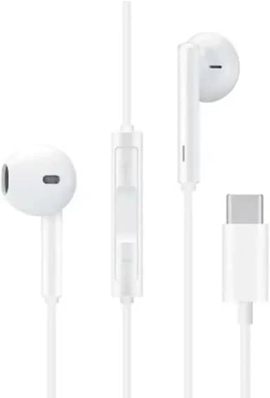 Fone de Ouvido com Fio Premium Tipo-C, 4ª Geração, Anti-Ruído (99,15%), Cabo de Tecido Antitramado, Branco – Compatível com Samsung, Motorola, LG e Smartphones USB-C.