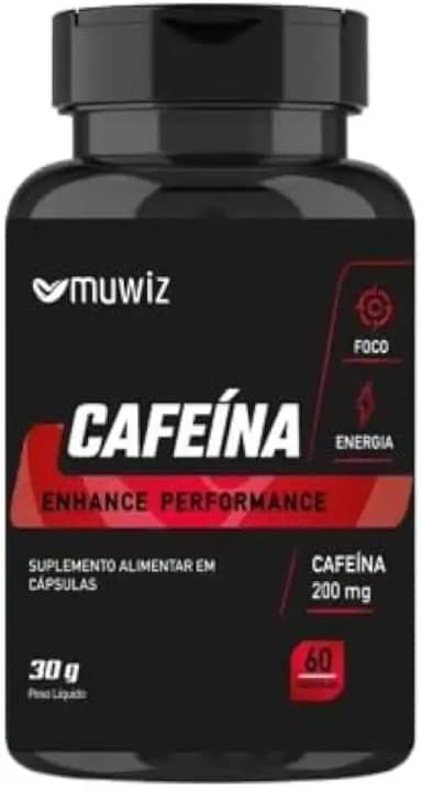 Cafeina 200mg 60 capsulas Muwiz