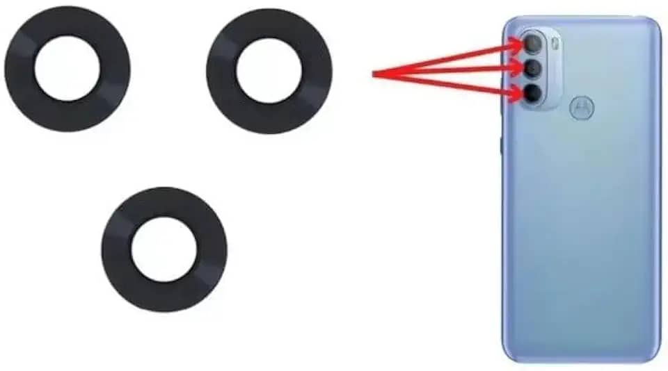Lente Da Camera compativel Moto G31 G41 G51 G52 G71 5G G60 G60s G62 5G G82 (3 Pçs)