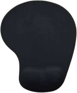 Mouse Pad Ergonômico com Apoio de Punho em Gel, Antiderrapante, para Escritório e Games, Preto