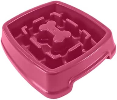 Comedouro Lento Educativo Labirinto Interativo 650ml Pet Para Cães Produto Petshop Enriquecimento Ambiental (Rosa)