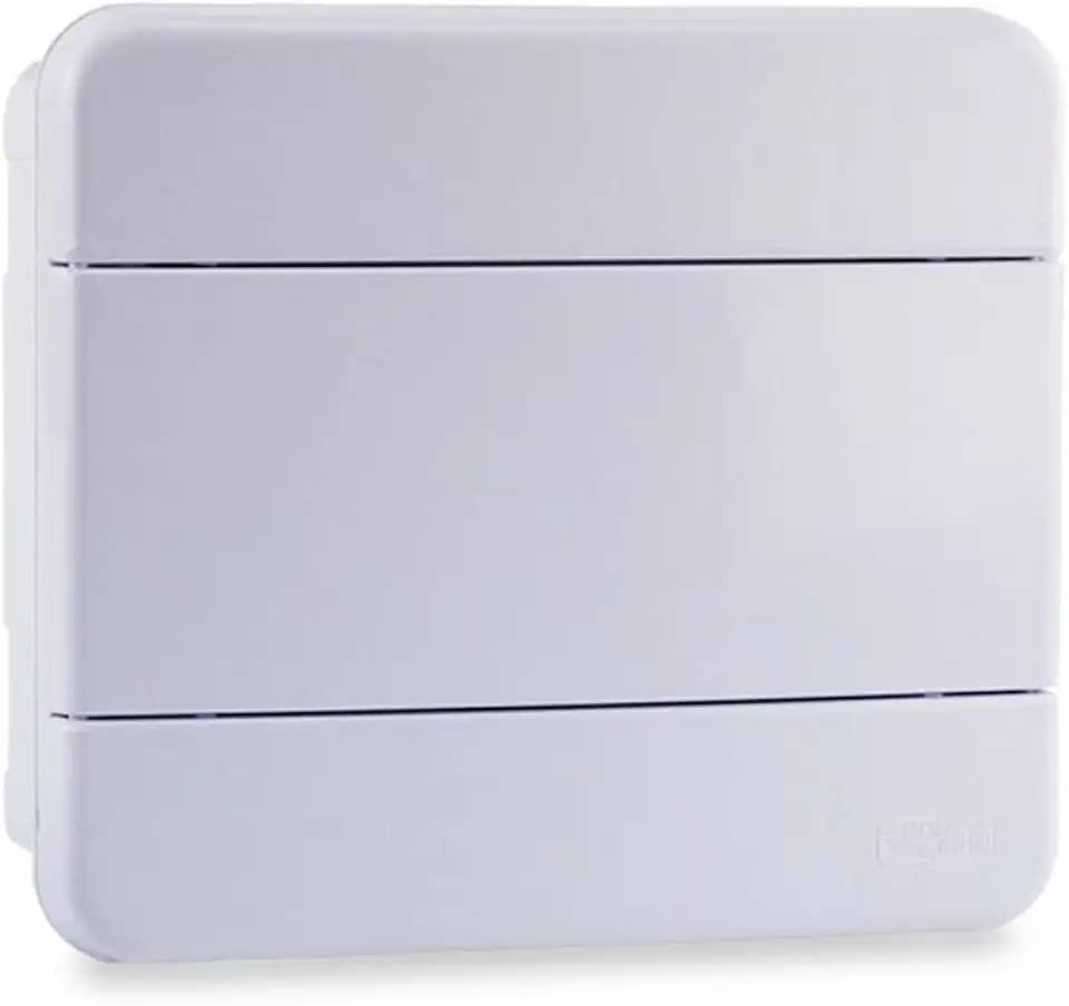 Force Line - Quadro distribuicao 8 disjuntores din br-sobrepor, branco