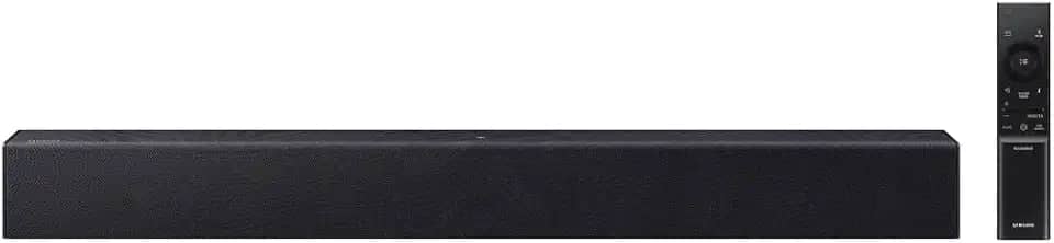 Soundbar Samsung HW-B400F, com 2.0 canais, Bluetooth, Subwoofer integrado e HDMI ARC