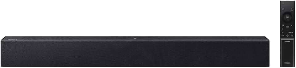 Soundbar Samsung HW-B400F, com 2.0 canais, Bluetooth, Subwoofer integrado e HDMI ARC