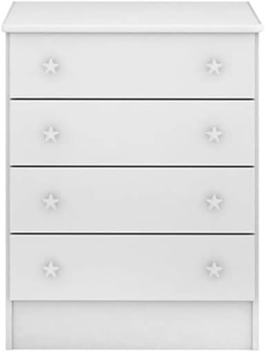 Cômoda Infantil Com 4 Gavetas Doce Sonho Branco