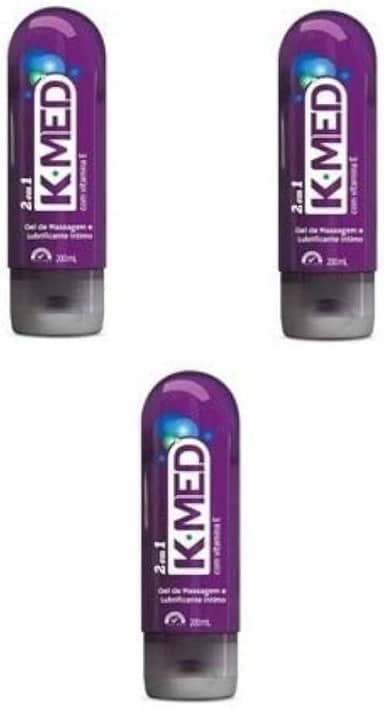 K-med 2 Em 1 203g Kit Com 3 Unidades De Lubrificante Íntimo