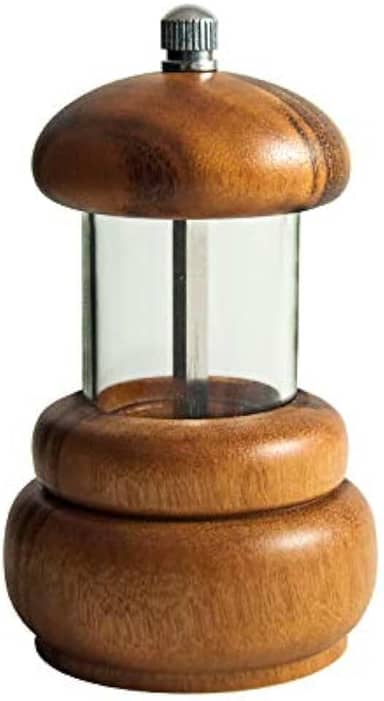 Moedor Pimenta Profissional Madeira Acrilico 11cm Pepper Mill