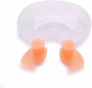 Protetor Auricular, Speedo, Moldado, Silicone Anatômico que Reduz Entrada de Água, Tamanho Único - Laranja