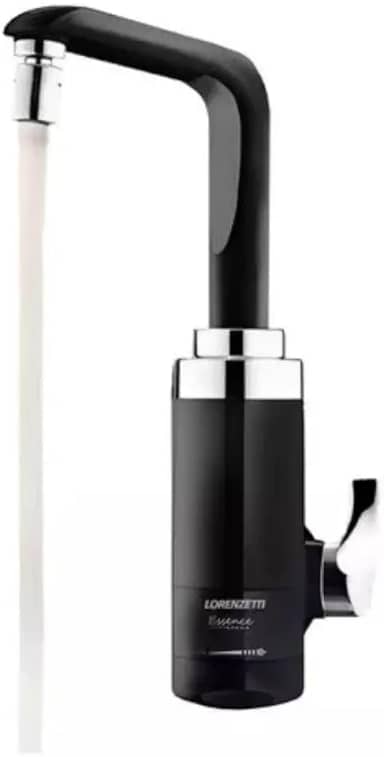 Torneira Eletrônica Essence Mesa Preto/Cromado Lorenzetti 220V 5500W