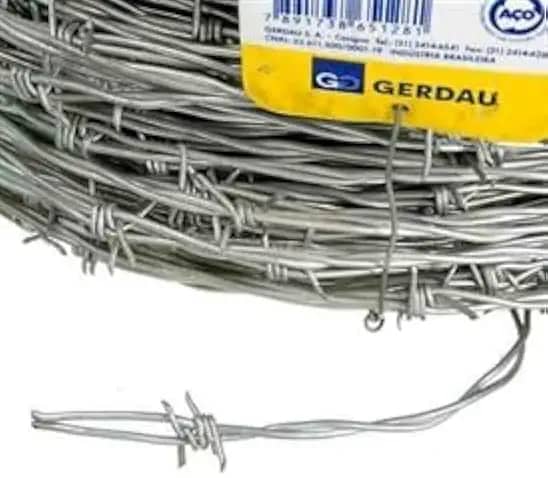 Arame Farpado Gerdau, Rolo 10 Metros, Galvanizado, Camada Pesada, 1,60mm, 250 kgf