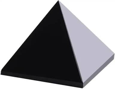 Pirâmide de obsidiana, cristais de pirâmide para proteção, cristal de pedra preta shungite polido natural para proteção de energia negativa