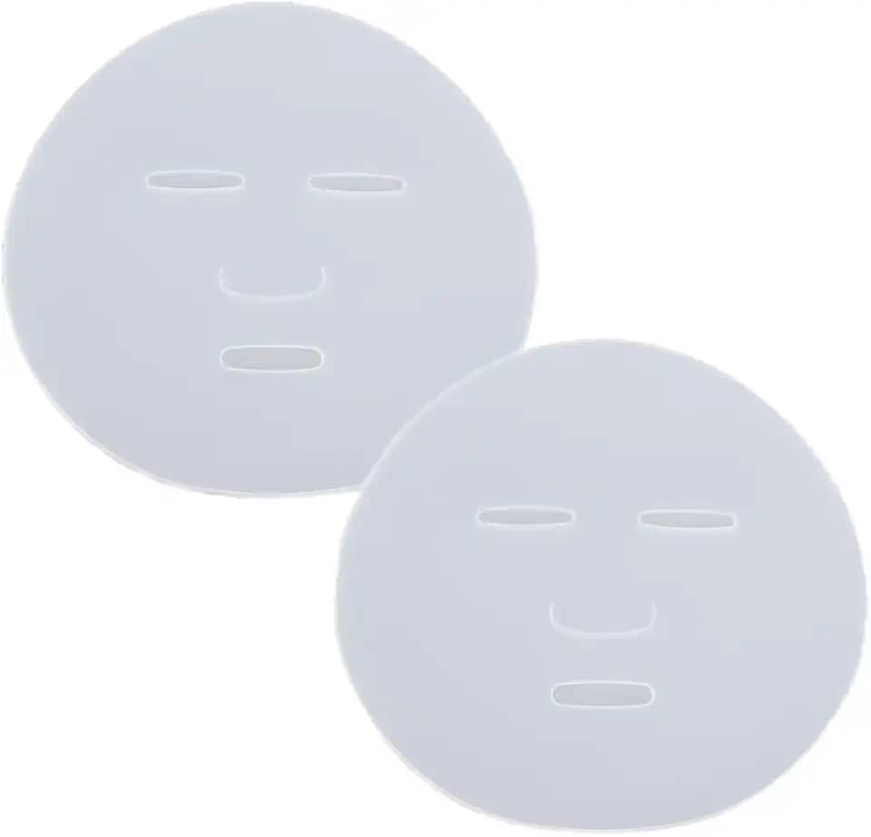 Leadigol Máquina de máscara facial, 2 peças de molde de máscara facial, placa de silicone para máscara facial, molde de tratamento facial faça você mesmo, fabricante de máscara facial reutilizável