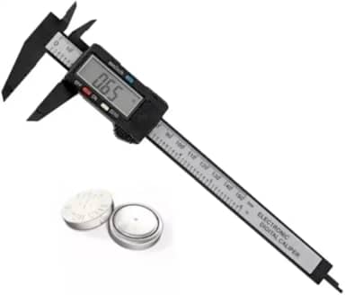 Paquímetro Digital 150mm com Display LCD, Conversão mm/Inch, 4 Modos de Medição, Resolução 0,1mm, Função Zero, Corpo em ABS, Acompanha 2 Baterias, Ideal para Marcenaria, Mecânica e DIY
