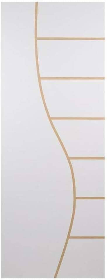 Folha de Porta Madeira Decorada 210x80cm Espessura 3,5cm Cantareira Mgm Branco