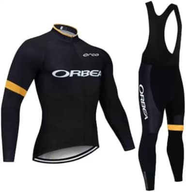 Conjunto de camisa masculina de ciclismo de secagem rápida, manga comprida, com enchimento de gel, conjunto de roupas de ciclismo MTB Road Bike