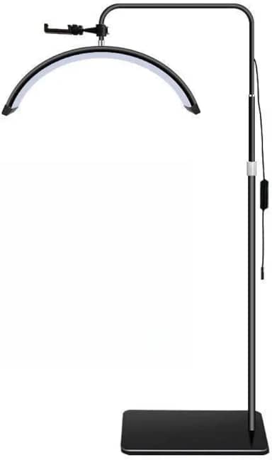 Luminaria Meia Lua Estetica Mesa 3 Tons Ajustavel Salao Beleza Limpeza De Pele(Preto)