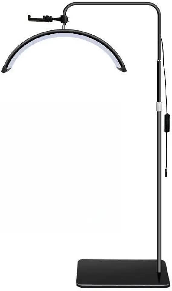 Luminaria Meia Lua Estetica Mesa 3 Tons Ajustavel Salao Beleza Limpeza De Pele(Preto)