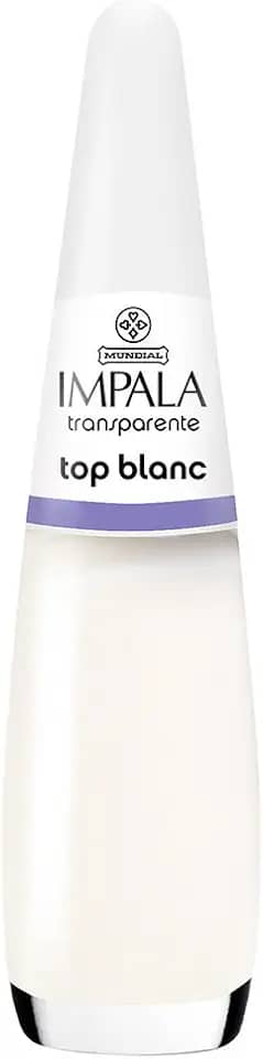 Esmalte Top Blanc, Impala Cosmeticos, Transparente/ Branco