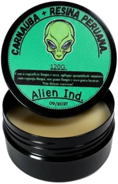 Cera Alien Revitalizadora Páinel Plástico Para-choque Brilho Automotivo Alien Cera