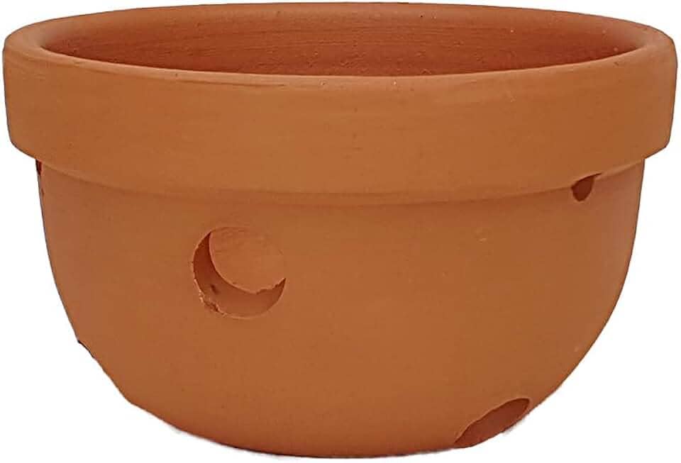 Vaso para Orquídeas Boa Nova Cerâmica Natural - P