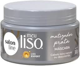 Salon Line, Máscara Matizadora, Meu Liso Prata, Vegano - Para Cabelos Lisos, 300g