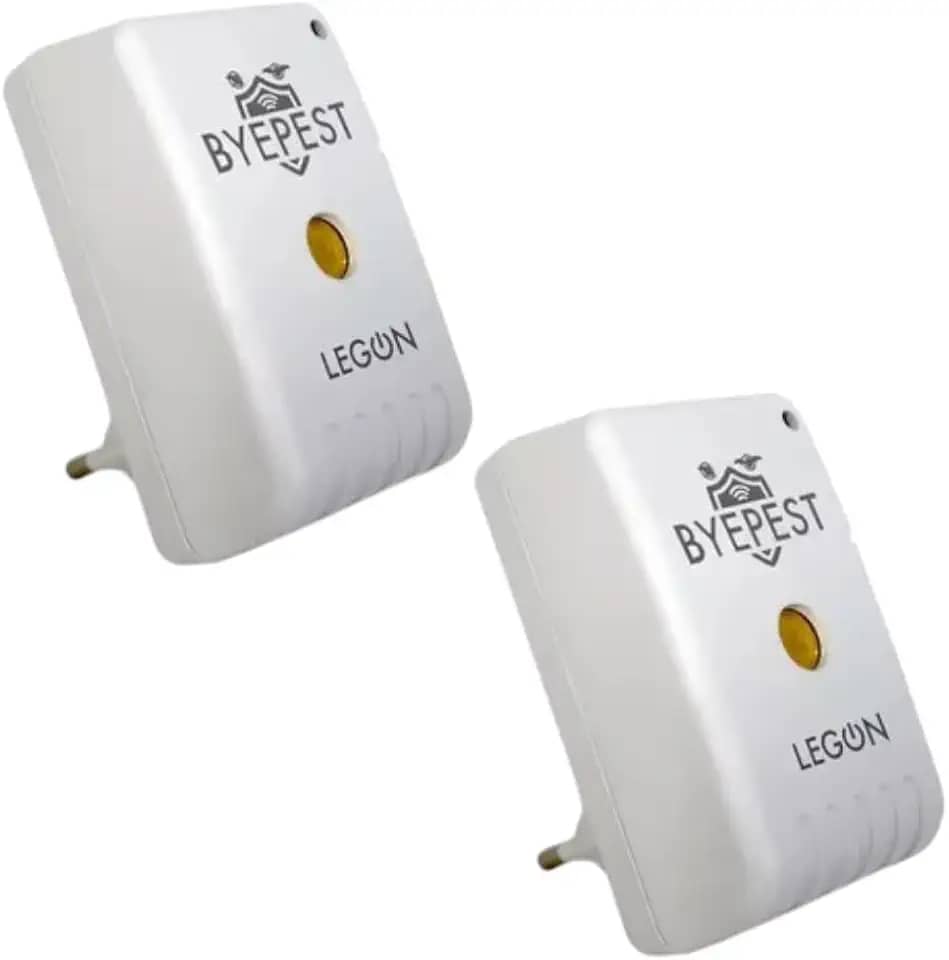 2 Repelente Eletrônico Ultrassônico Byepest Espanta Ratos e Morcegos Cobertura de 200m² Sem Cheiro Livre de Químicos