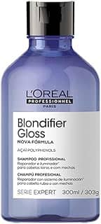 L'Oréal Professionnel Shampoo Blondifier Gloss, Para Cabelos Loiros e Descoloridos, Neutraliza Tons Amarelados, Proporciona Maciez e Nutrição, 300ml