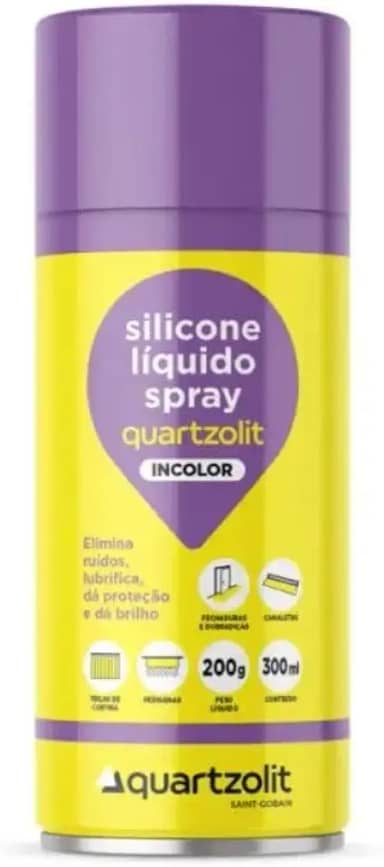 Spray Silicone Lubrificante 300ml Uso Geral Alta Proteção Quartzolit