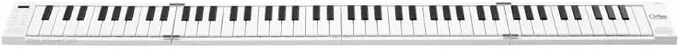 Carry-on Piano Digital Dobrável CARRYON88 Branco | 88 Teclas Full-Size Sensível ao Toque, Portátil, Bateria Recarregável 8h, Falantes de 2x2W, USB-MIDI, Saída Fone, Pedal de Sustain, 1,6kg