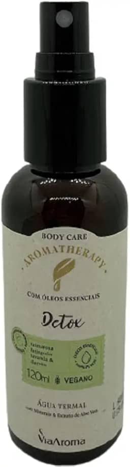 Agua Termal Com Oleos Essencias 100% Puro Vegano 120ml Via Aroma (Detox)